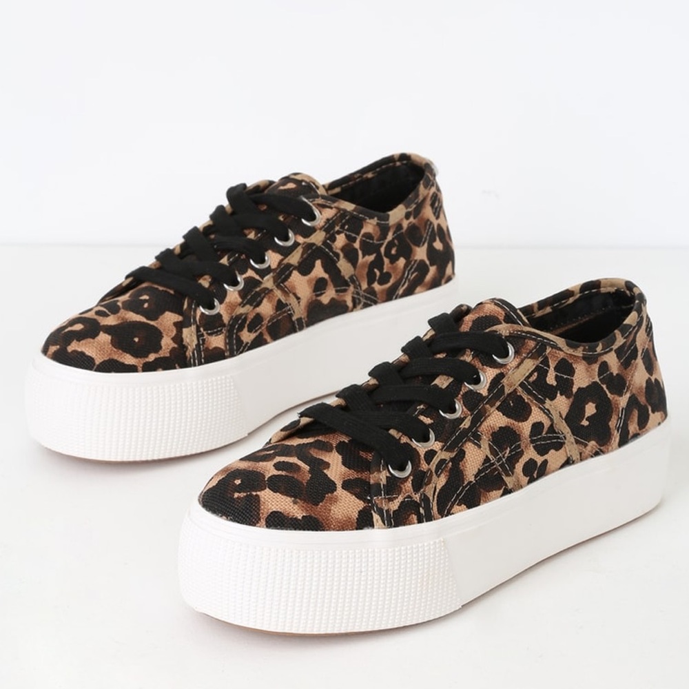 Steve Madden Emmi Leopard Print Platform Sneakers… - image 2
